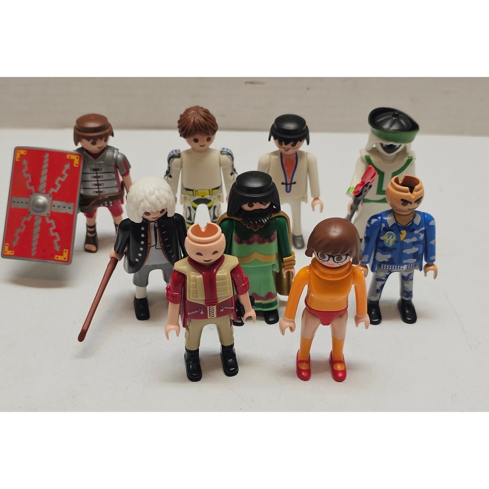 Playmobil Figures Lot 9pc Roman Soldier Velma Wizard HB Marked Figures Mixed Set